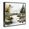 Stupell Industries Fishing by River Landscape Framed Giclee Design by Nicole DeCamp